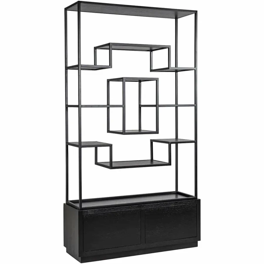 Richmond Interiors Wandkast Bonvoy Zwart 2-laden Zwart Online