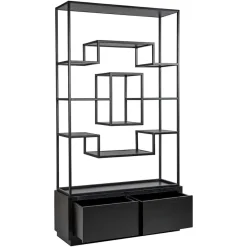 Richmond Interiors Wandkast Bonvoy Zwart 2-laden Zwart Online
