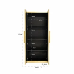 Richmond Interiors Wandkast Ironville goud - 2 deurs