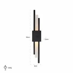 Richmond Interiors Wandlamp Mylas zwart Discount