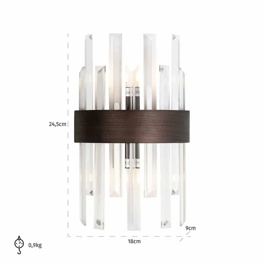 Richmond Interiors Wandlamp Avan brons