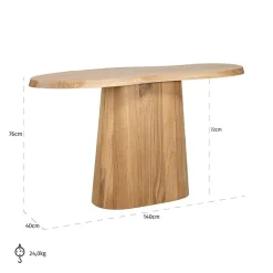 Richmond Interiors Wandtafel Riva eiken naturel Sale