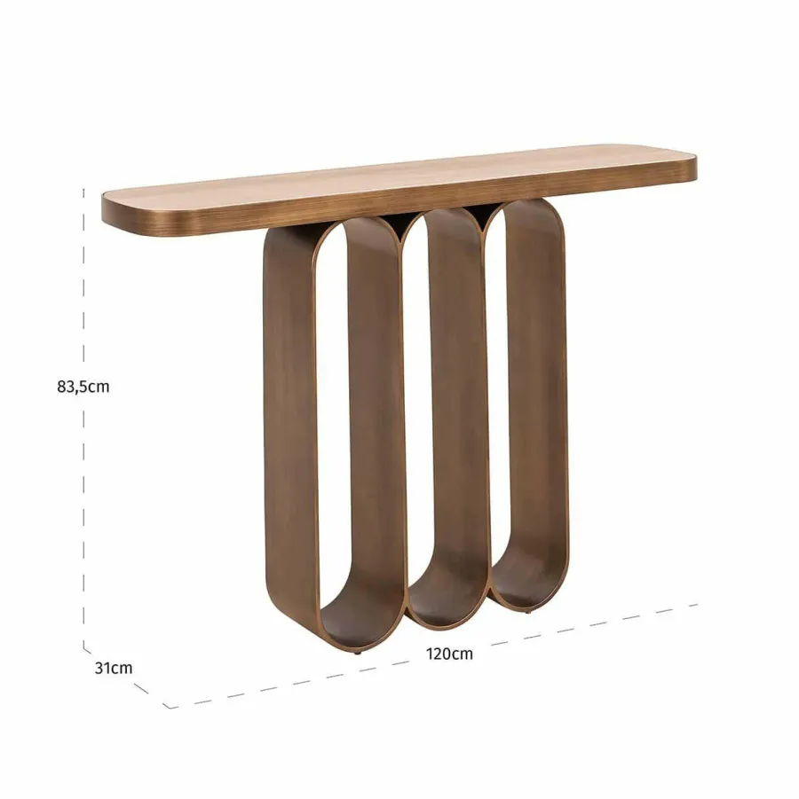 Richmond Interiors Wandtafel Locarno geborsteld Goud Hot