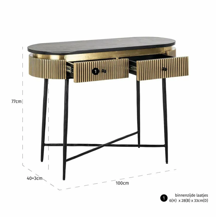Richmond Interiors Wandtafel Ironville goud Hot