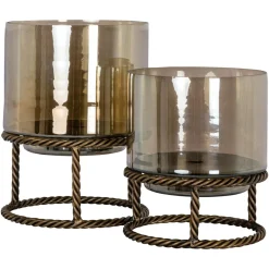 Richmond Interiors Windlicht Ropia goud groot Outlet