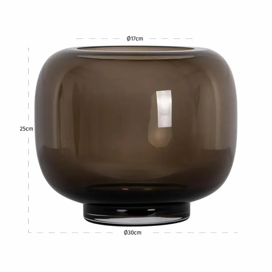Richmond Interiors Windlicht Rowen glas bruin Outlet