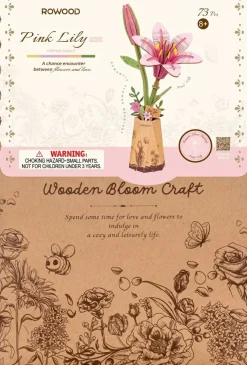 Robotime Houten Bouwpakket Pink Lily Discount