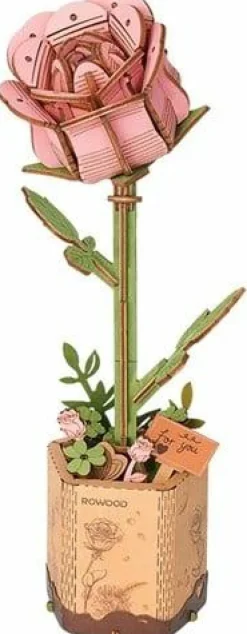 Robotime Houten Bouwpakket Pink Rose Outlet