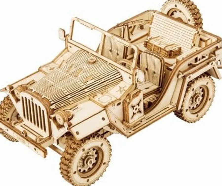 Robotime Houten Bouwpakket Army Field Car Sale