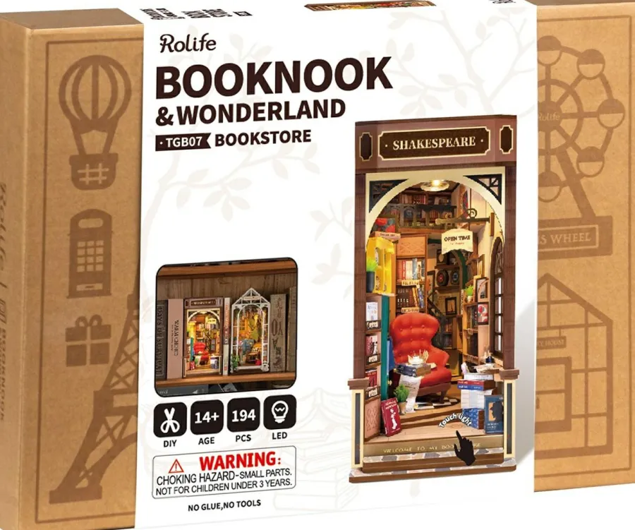 Robotime Houten Bouwpakket Book Nook Shakespeare's Bookstore