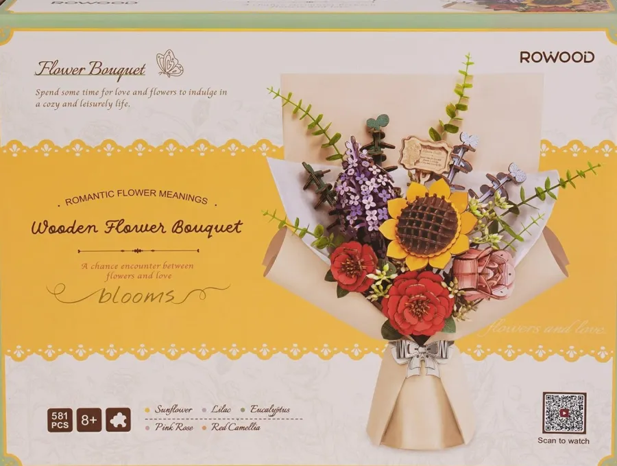 Robotime Houten Bouwpakket Flower Bouquet