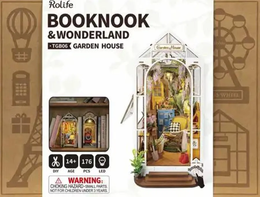 Robotime Houten Bouwpakket Book Nook Garden House Outlet
