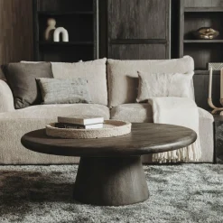 Tower Living Asti Salontafel rond olijfbruin 90 cm Sale