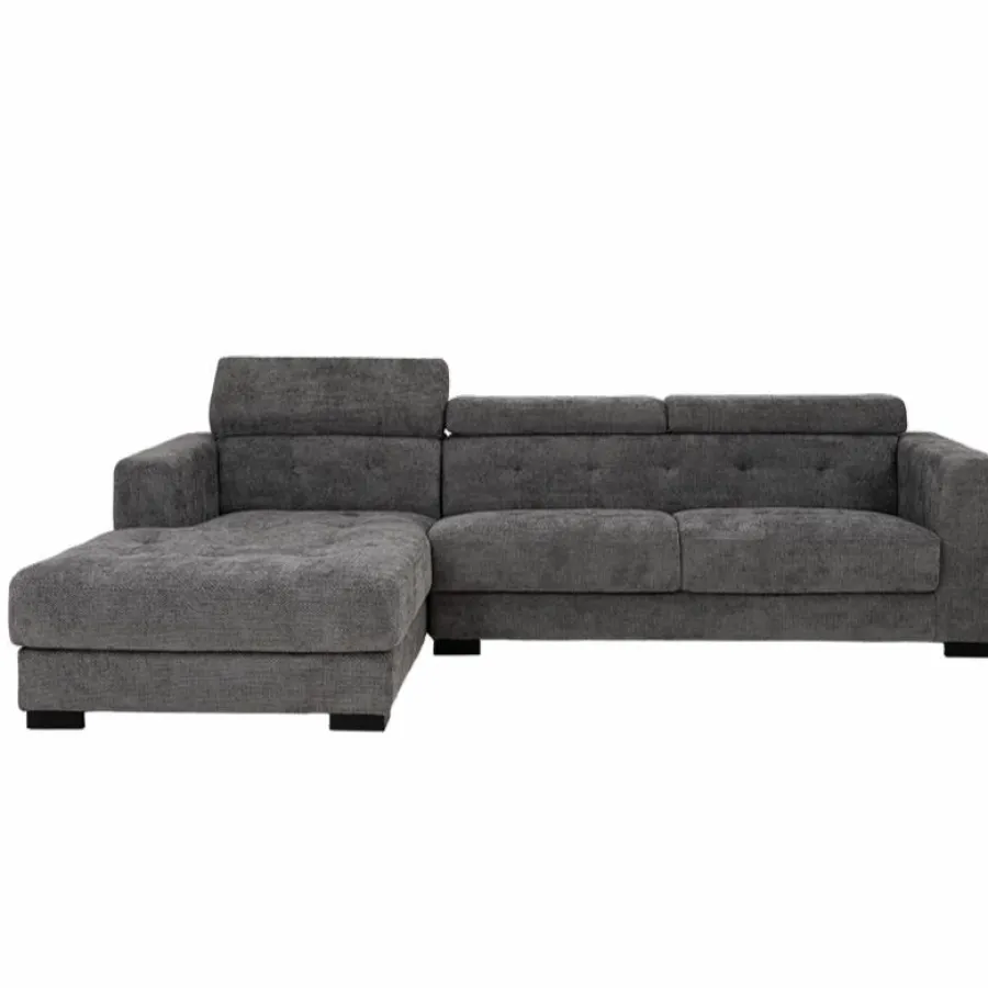 Tower Living Bank Brighton - 3 zits + Chaise Longue Links - Licht grijs 19 Clearance