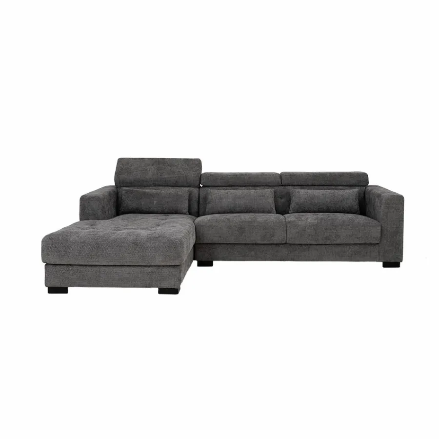 Tower Living Bank Brighton - 3 zits + Chaise Longue Links - Licht grijs 19 Clearance