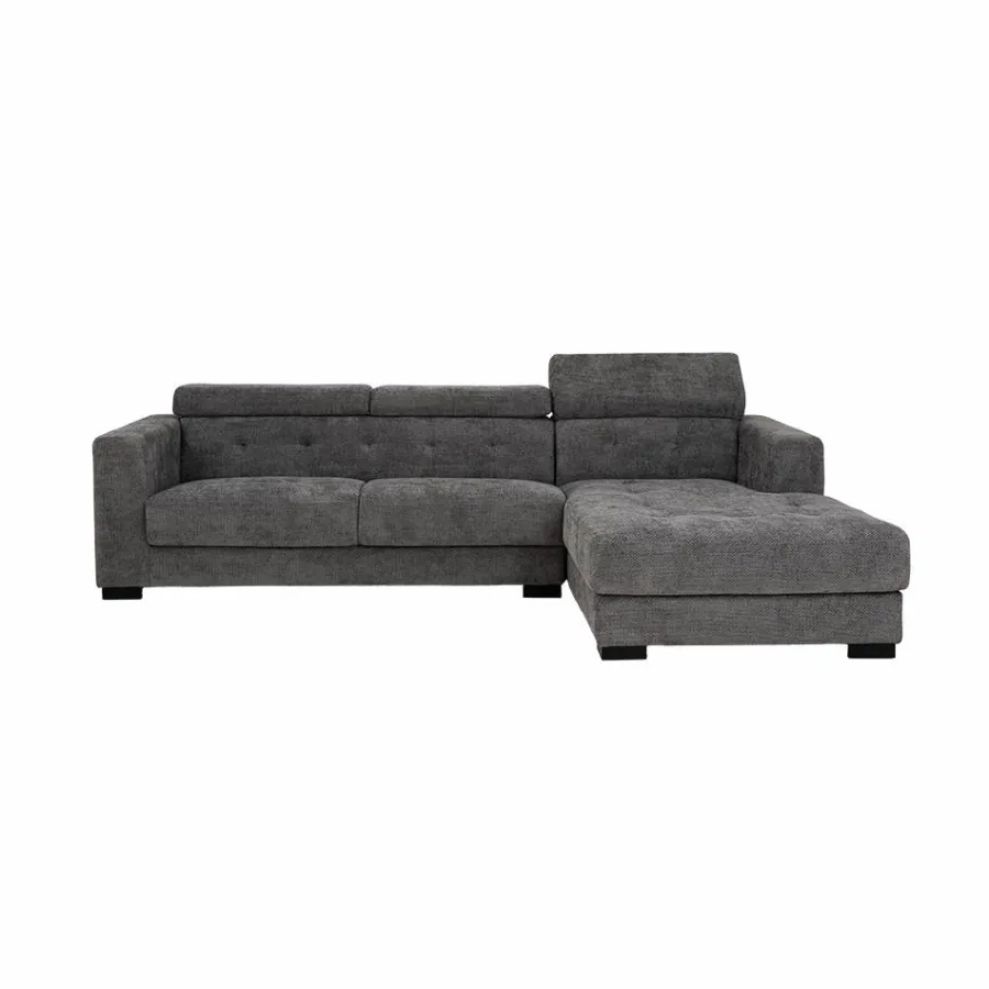 Tower Living Bank Brighton - 3 zits + Chaise Longue Rechts - licht grijs 19 Hot