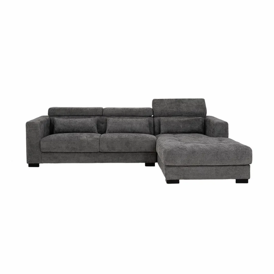 Tower Living Bank Brighton - 3 zits + Chaise Longue Rechts - licht grijs 19 Hot