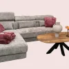 Tower Living Bank Brighton - 3 zits + Chaise Longue Links - Taupe 17 Discount