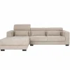 Tower Living Bank Brighton - 3 zits + Chaise Longue Links - Ivory 15 Hot