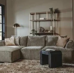 Tower Living Bank Canterbury 2 5-AR + Chaise L - Mona 120 Taupe New