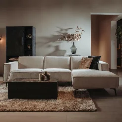 Tower Living Bank Leeds - 2,5 zits + chaise longue Rechts - City 120 Beige Best