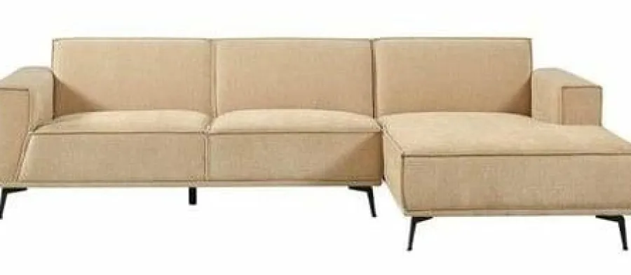 Tower Living Bank Leeds - 2,5 zits + chaise longue Rechts - City 120 Beige Best