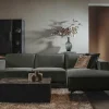 Tower Living Bank Leeds - 2,5 zits + chaise longue Rechts - City 355 Bottle green Hot