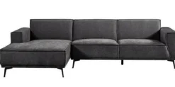 Tower Living Bank Leeds - 2,5 zits + chaise longue Links - City 464 Zwart blauw Online