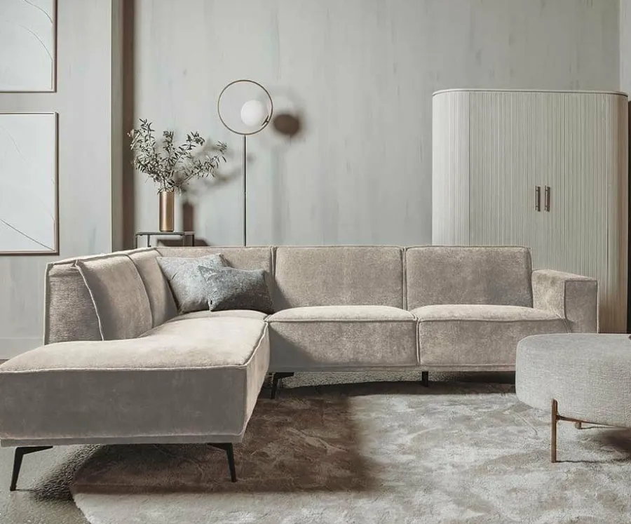 Tower Living Bank Leeds - 2,5 zits + ottomane Links - City 120 Beige Online