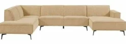 Tower Living Bank Leeds - Ottomane + 2,5 zits + Chaise Longue Rechts - City 120 Beige Hot
