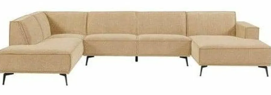 Tower Living Bank Leeds - Ottomane + 2,5 zits + Chaise Longue Rechts - City 120 Beige Hot