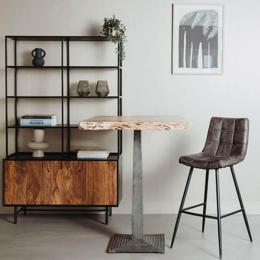 Tower Living Barstoel Navarra - Antraciet of Cognac Best