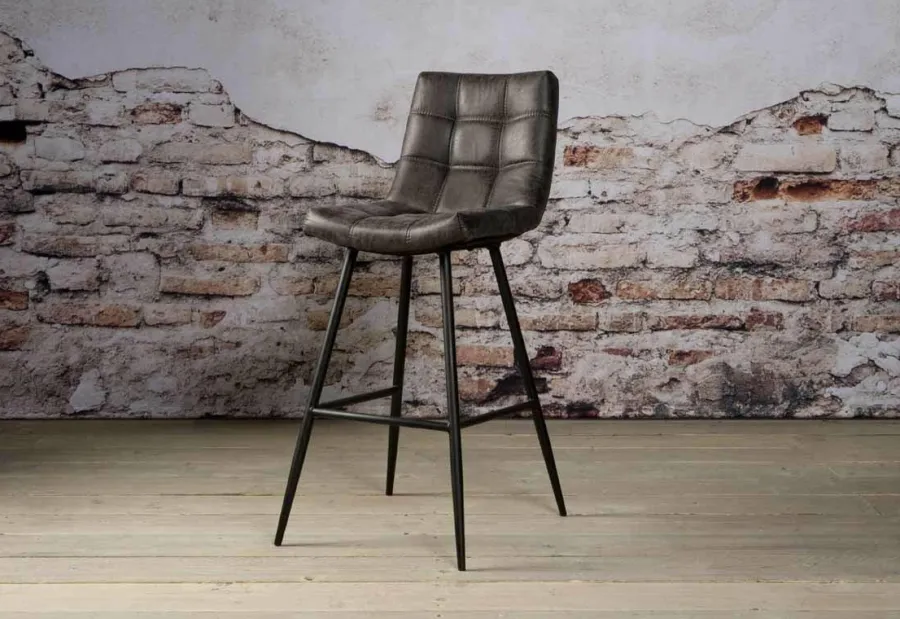 Tower Living Barstoel Navarra - Antraciet of Cognac Best