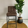 Tower Living Barstoel Vasco - Grijs, bruin, cognac en groen Online