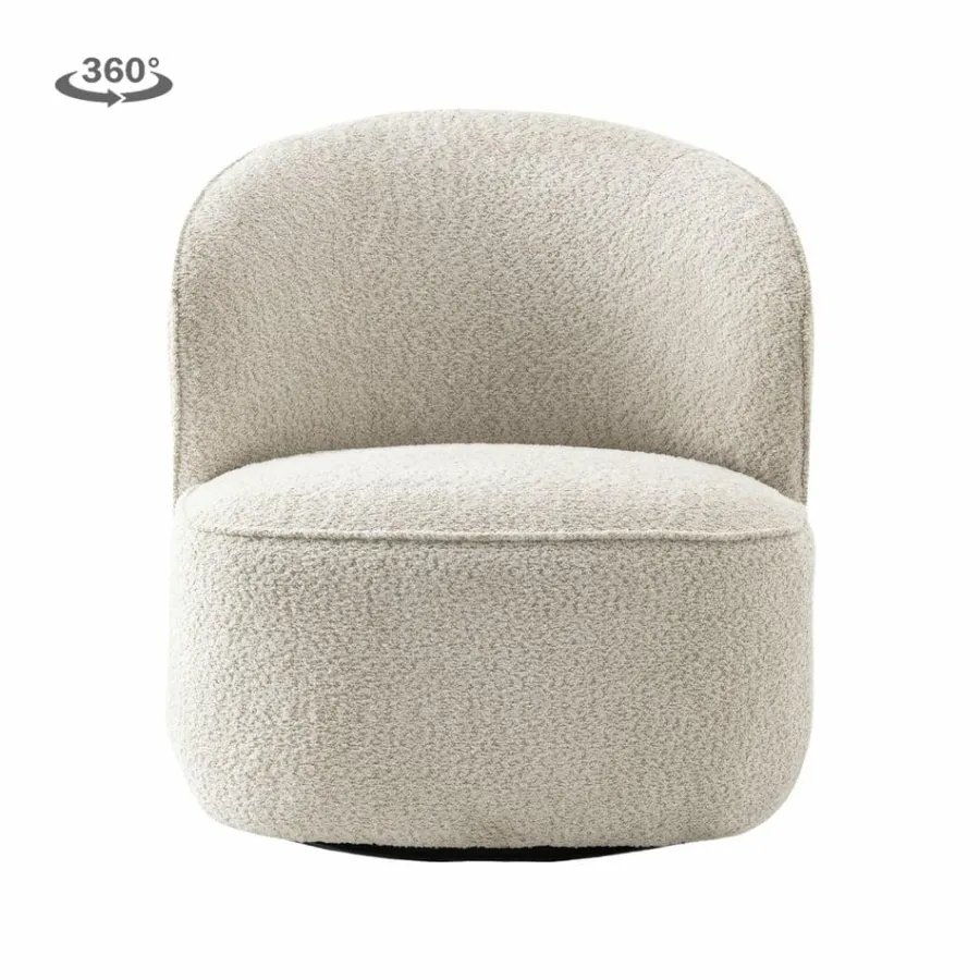 Tower Living Belvi Fauteuil - fabric AJ3019-08 Cream (draaibaar) New