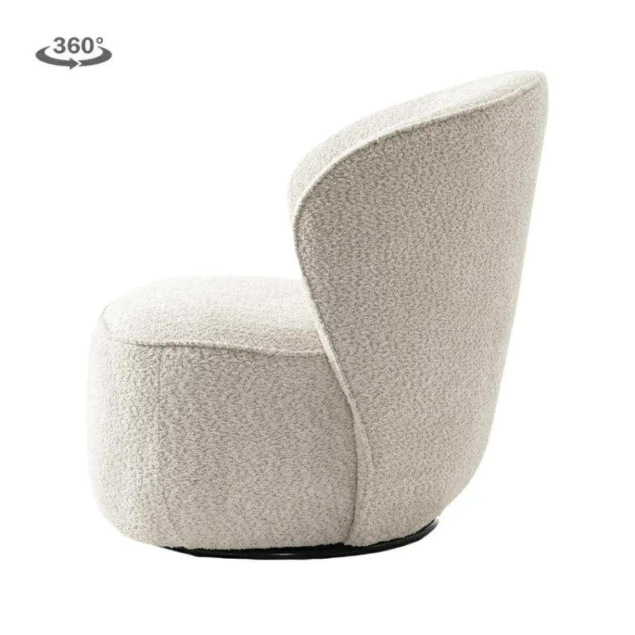 Tower Living Belvi Fauteuil - fabric AJ3019-08 Cream (draaibaar) New