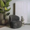 Tower Living Belvi Fauteuil - fabric AJ3019-20 Dark grey (draaibaar) Discount