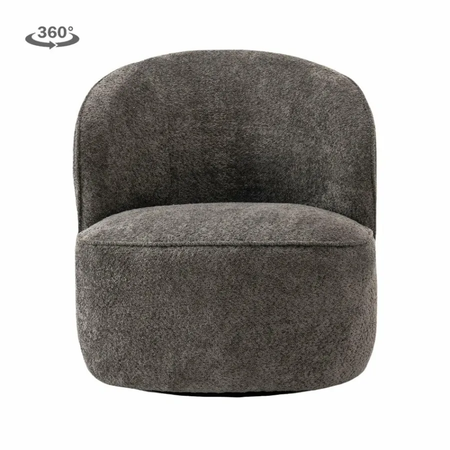 Tower Living Belvi Fauteuil - fabric AJ3019-20 Dark grey (draaibaar) Discount
