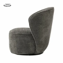 Tower Living Belvi Fauteuil - fabric AJ3019-20 Dark grey (draaibaar) Discount