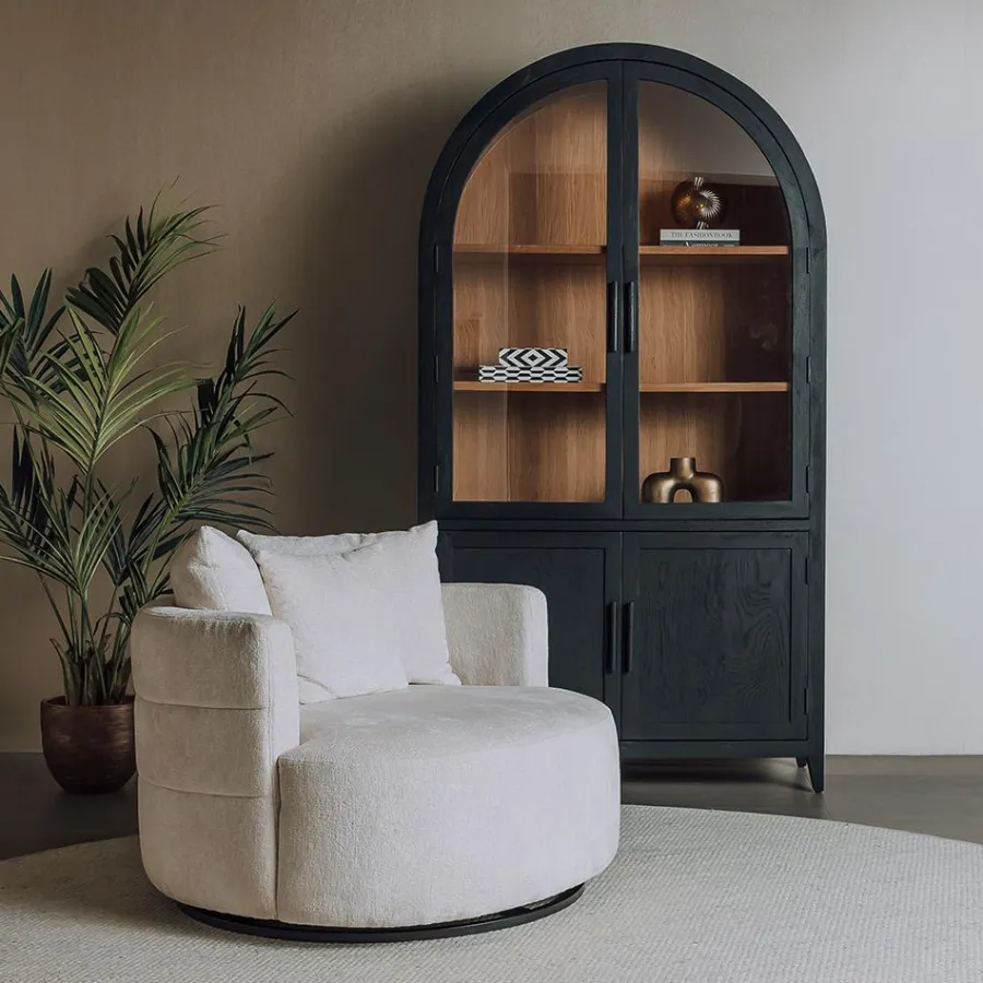 Tower Living Bolza Fauteuil - Trenza 6 ivory (draaibaar) Outlet