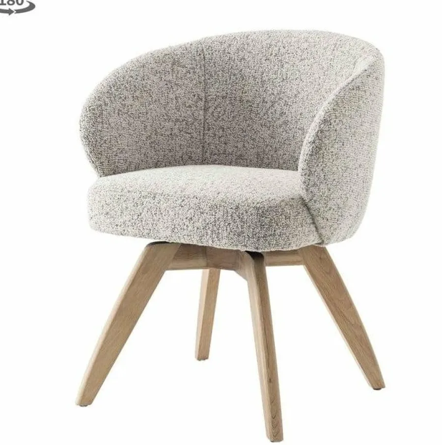 Tower Living Brescia Armstoel - fabric Puente 06 beige white (draaibaar) Best