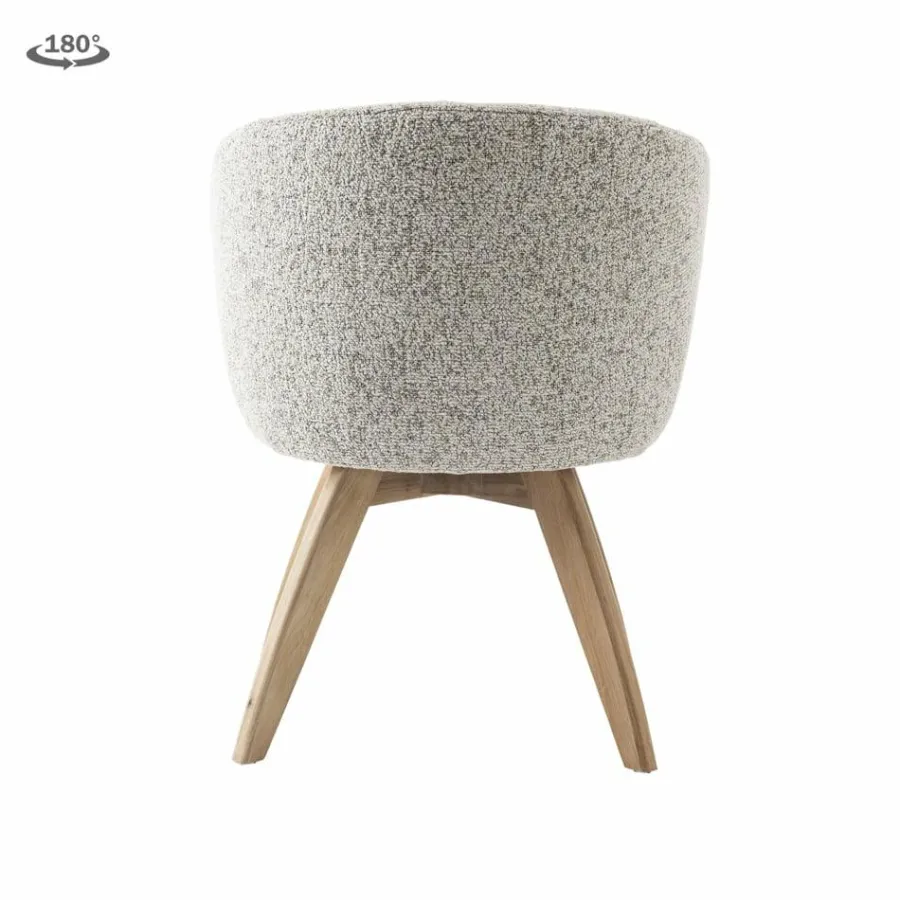 Tower Living Brescia Armstoel - fabric Puente 06 beige white (draaibaar) Best