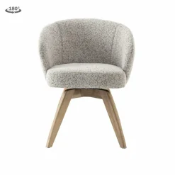 Tower Living Brescia Armstoel - fabric Puente 06 beige white (draaibaar) Best