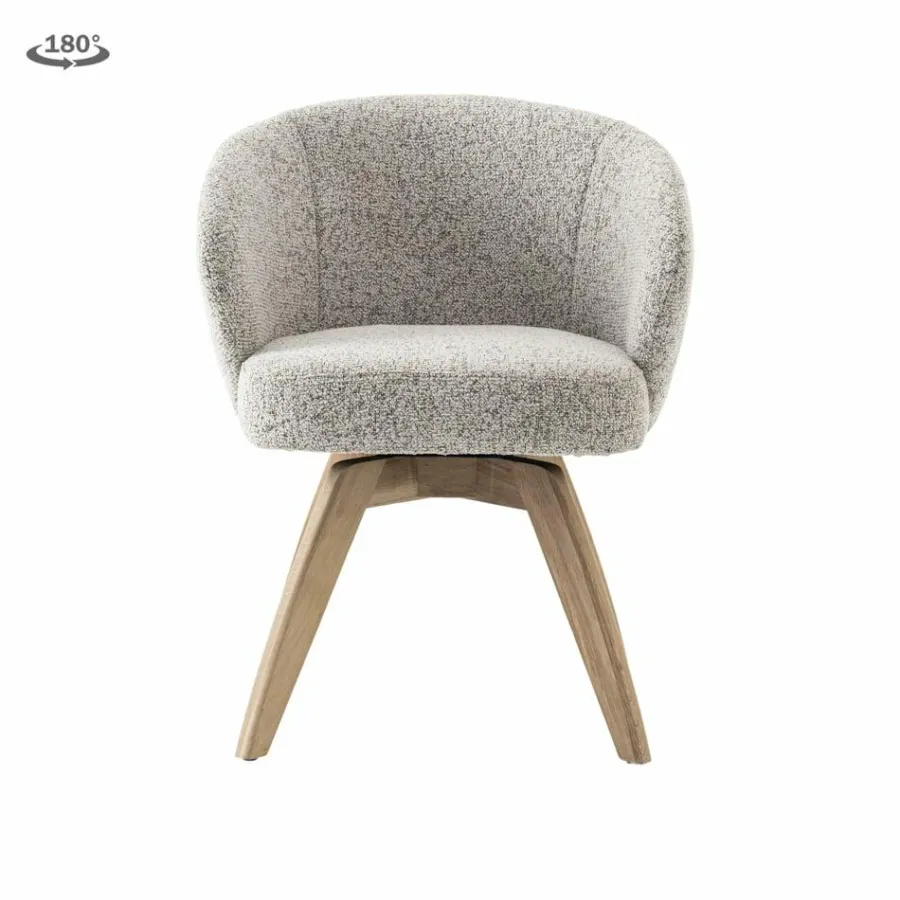 Tower Living Brescia Armstoel - fabric Puente 06 beige white (draaibaar) Best