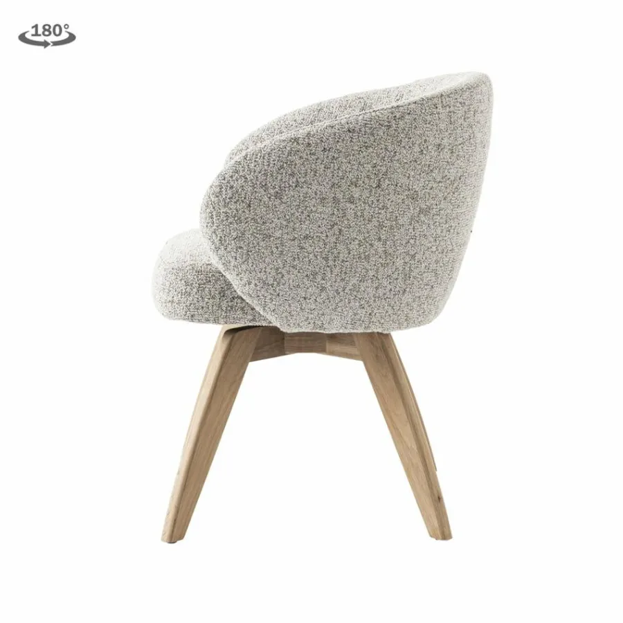 Tower Living Brescia Armstoel - fabric Puente 06 beige white (draaibaar) Best