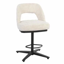 Tower Living Caldes Barstoel - fabric Ted 24 off-white (draaibaar) Discount