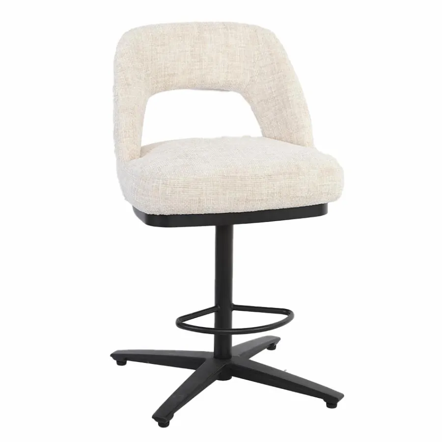 Tower Living Caldes Barstoel - fabric Ted 24 off-white (draaibaar) Discount