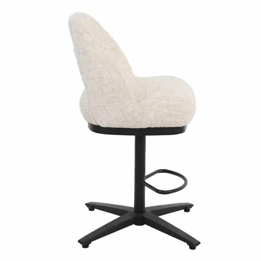 Tower Living Caldes Barstoel - fabric Ted 24 off-white (draaibaar) Discount