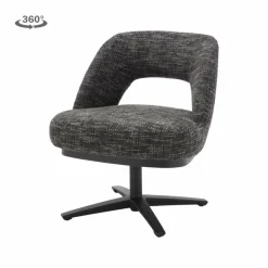 Tower Living Caldes Lounge Stoel - fabric TED 17 blue-grey (draaibaar) Online