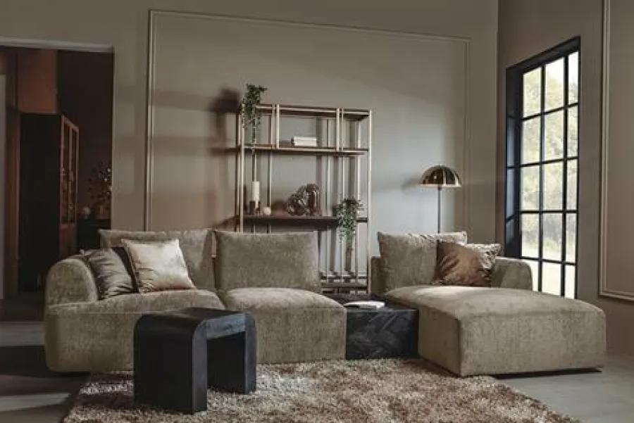 Tower Living Canterbury 2 5-AL + Chaise R - Mona 120 Taupe Hot